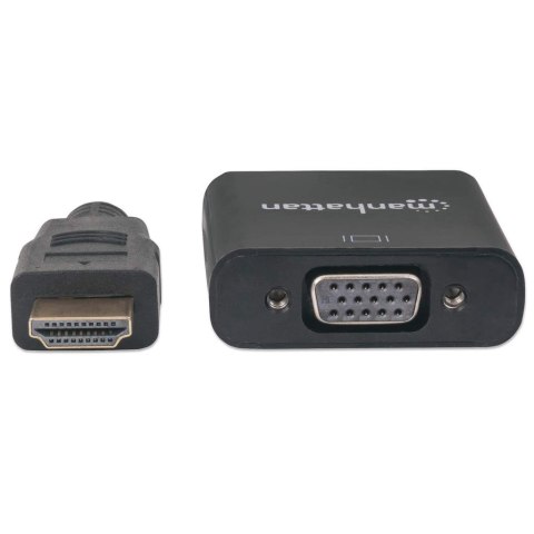 Manhattan 151467 adapter kablowy 0,3 m HDMI Typu A (Standard) VGA (D-Sub) Czarny Manhattan 151467 adapter kablowy 0,3 m HDMI Typu A (Standard) VGA (D-Sub) Czarny