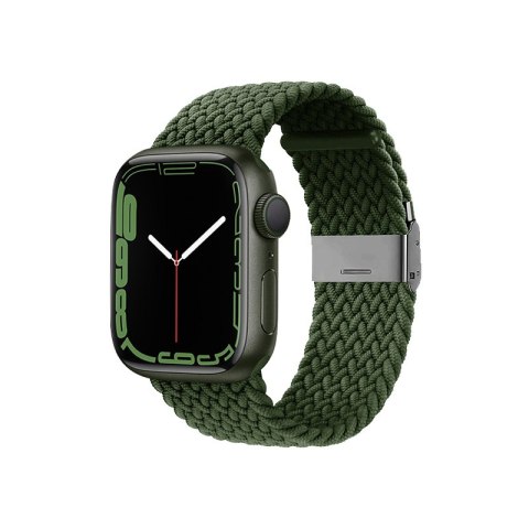 Crong Wave Band - Pleciony pasek do Apple Watch 38/40/41 mm (zielony)