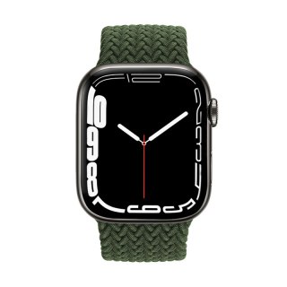 Crong Wave Band - Pleciony pasek do Apple Watch 38/40/41 mm (zielony)