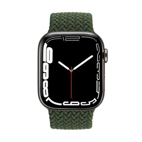 Crong Wave Band - Pleciony pasek do Apple Watch 38/40/41 mm (zielony)