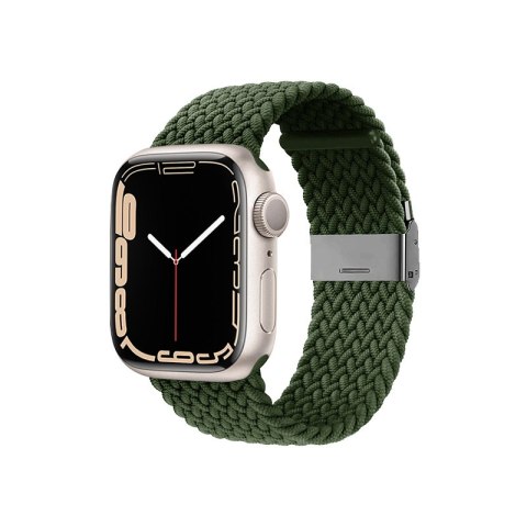 Crong Wave Band - Pleciony pasek do Apple Watch 38/40/41 mm (zielony)