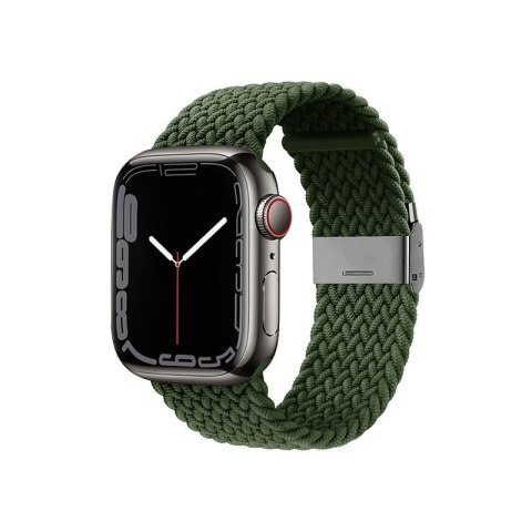Crong Wave Band - Pleciony pasek do Apple Watch 38/40/41 mm (zielony)