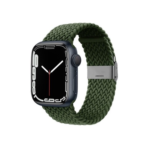 Crong Wave Band - Pleciony pasek do Apple Watch 38/40/41 mm (zielony)