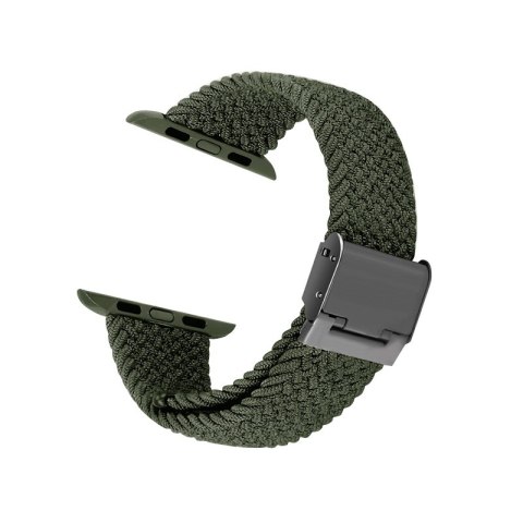 Crong Wave Band - Pleciony pasek do Apple Watch 38/40/41 mm (zielony)