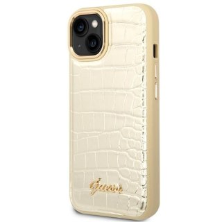 Guess Croco Collection - Etui iPhone 14 Plus (złoty)