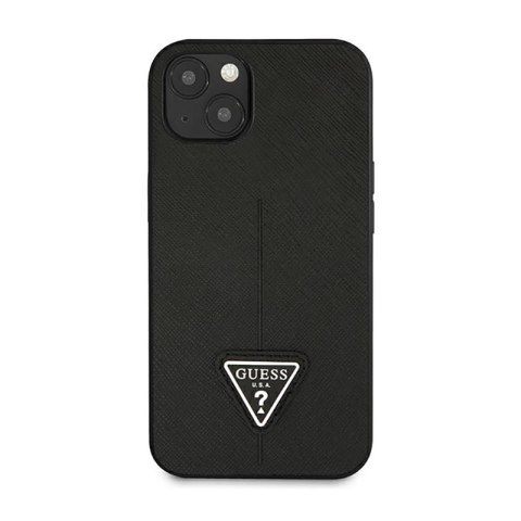 Guess Saffiano Triangle Logo Case - Etui iPhone 14 Plus (czarny)
