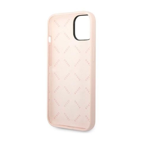 Guess Silicone Triangle Logo - Etui iPhone 14 Plus (różowy)