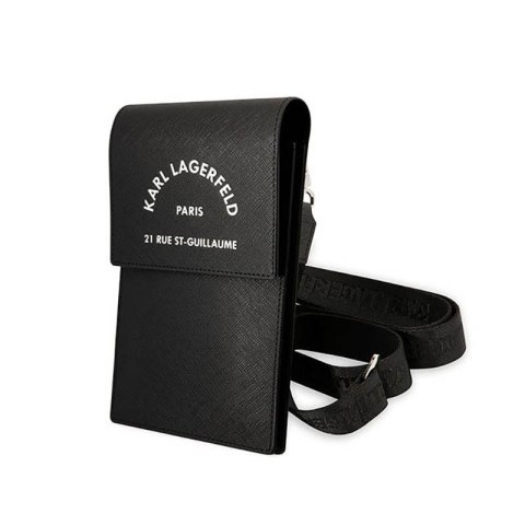 Karl Lagerfeld Embossed RSG Wallet Phone Bag - Torba na smartfona i akcesoria (czarny) Karl Lagerfeld Embossed RSG Wallet Phone Bag - Torba na smartfona i akcesoria (czarny)