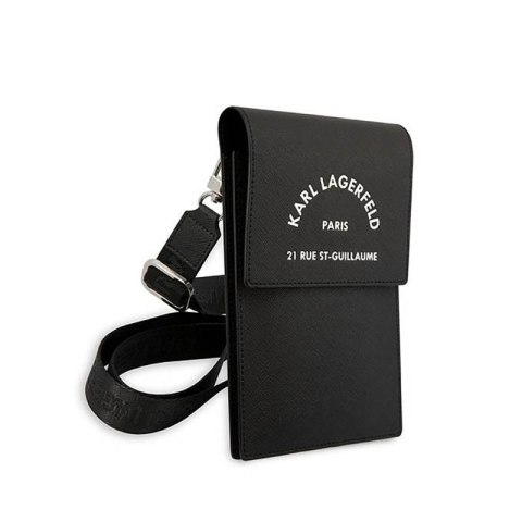 Karl Lagerfeld Embossed RSG Wallet Phone Bag - Torba na smartfona i akcesoria (czarny) Karl Lagerfeld Embossed RSG Wallet Phone Bag - Torba na smartfona i akcesoria (czarny)