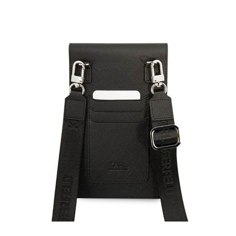 Karl Lagerfeld Embossed RSG Wallet Phone Bag - Torba na smartfona i akcesoria (czarny) Karl Lagerfeld Embossed RSG Wallet Phone Bag - Torba na smartfona i akcesoria (czarny)
