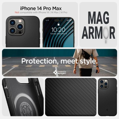 Spigen Mag Armor - Etui do iPhone 14 Pro Max (Czarny)
