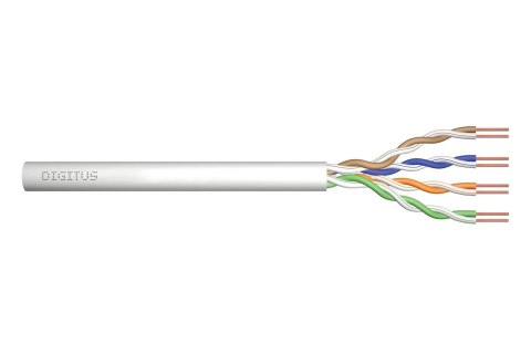 Kabel instalacyjny DIGITUS kat.5e, U/UTP, Eca, AWG24/1, PVC, 50m, szary Kabel instalacyjny DIGITUS kat.5e, U/UTP, Eca, AWG24/1, PVC, 50m, szary