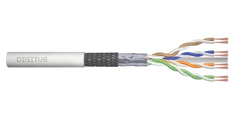 Kabel typu linka DIGITUS kat.6, SF/UTP, AWG 26/7,LSOH, 100m, szary, karton Kabel typu linka DIGITUS kat.6, SF/UTP, AWG 26/7,LSOH, 100m, szary, karton