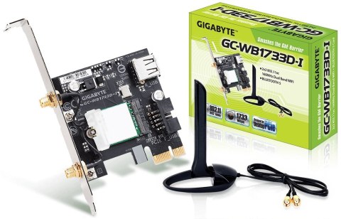 GIGABYTE GC-WB1733D-I karta sieciowa Wewnętrzny WLAN / Bluetooth 1733 Mbit/s GIGABYTE GC-WB1733D-I karta sieciowa Wewnętrzny WLAN / Bluetooth 1733 Mbit/s