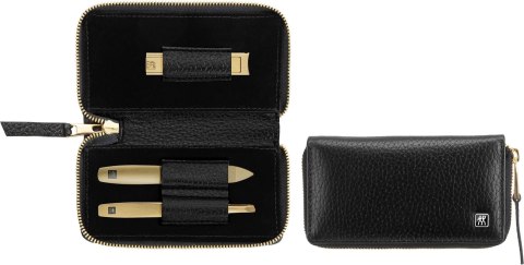 Zestaw do manicure ZWILLING Twinox Gold Edition 97746-004-0 - czarne skórzane etui 3 elementy - czarny Zestaw do manicure ZWILLING Twinox Gold Edition 97746-004-0 - czarne skórzane etui 3 elementy - czarny