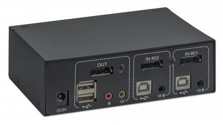 MANHATTAN PRZEŁĄCZNIK KVM DISPLAYPORT/USB 2X1 4K*6 MANHATTAN PRZEŁĄCZNIK KVM DISPLAYPORT/USB 2X1 4K*6