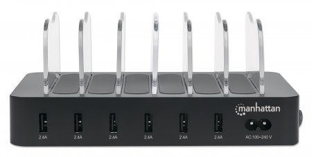 MANHATTAN 6-PORTOWA STACJA ZASILAJĄCA 6X USB-A 5V MANHATTAN 6-PORTOWA STACJA ZASILAJĄCA 6X USB-A 5V