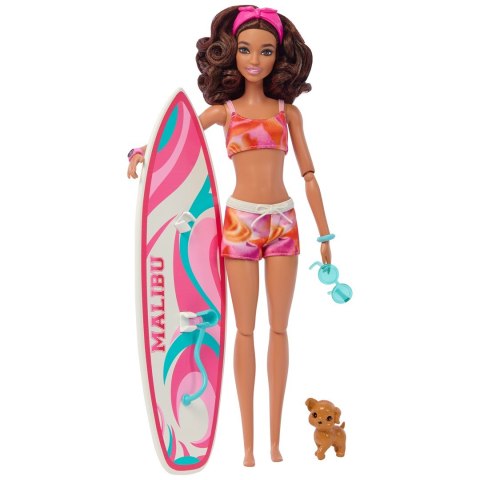 Barbie Doll With Surfboard And Puppy 30cm Barbie Doll With Surfboard And Puppy 30cm