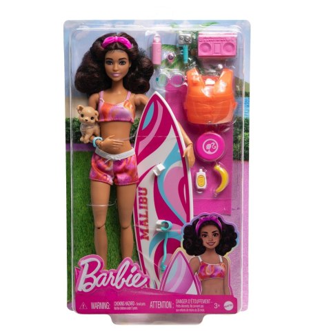 Barbie Doll With Surfboard And Puppy 30cm Barbie Doll With Surfboard And Puppy 30cm