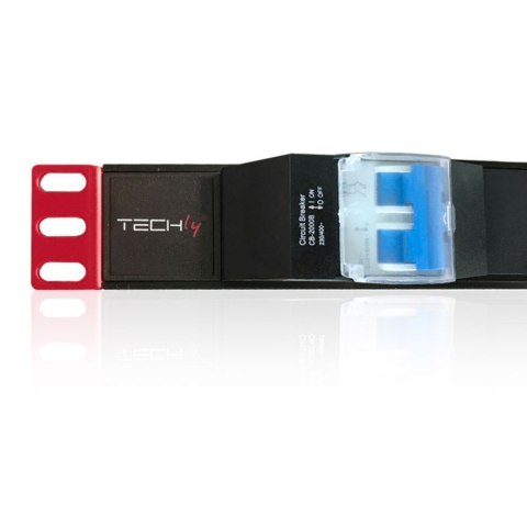 Techly I-CASE STRIP-61UD rozdzielacz zasilania PDU 6 x gniazdo sieciowe 1U Czarny, Czerwony Techly I-CASE STRIP-61UD rozdzielacz zasilania PDU 6 x gniazdo sieciowe 1U Czarny, Czerwony