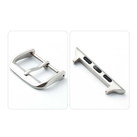 Crong Noble Band - Pasek z naturalnej skóry do Apple Watch 38/40/41 mm (Mokka)