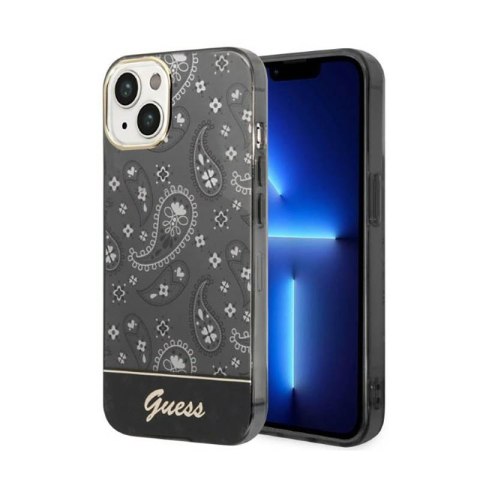 Guess Bandana Paisley - Etui iPhone 14 Plus (czarny) Guess Bandana Paisley - Etui iPhone 14 Plus (czarny)