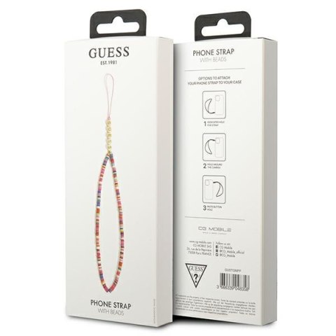 Guess Phone Strap Beads Heishi - Zawieszka do telefonu 25 cm (Multicolor Pink) Guess Phone Strap Beads Heishi - Zawieszka do telefonu 25 cm (Multicolor Pink)
