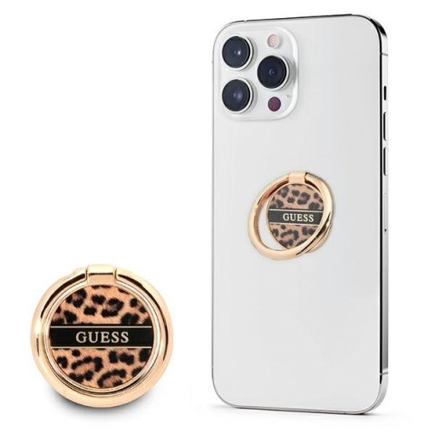 Guess Ring Stand Leopard - Magnetyczny uchwyt na palec do telefonu (Brown) Guess Ring Stand Leopard - Magnetyczny uchwyt na palec do telefonu (Brown)