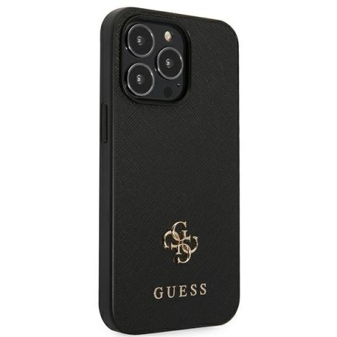 Guess Saffiano 4G Small Metal Logo - Etui iPhone 13 Pro (czarny)