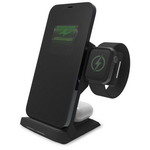 STM ChargeTree Go - Mobilna ładowarka bezprzewodowa 3w1 do iPhone, AirPods i Apple Watch (czarny) STM ChargeTree Go - Mobilna ładowarka bezprzewodowa 3w1 do iPhone, AirPods i Apple Watch (czarny)