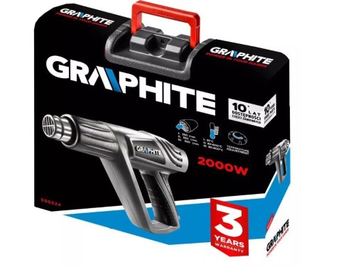 Opalarka 2000W Graphite zakres temp. 25-600°C z walizką Opalarka 2000W Graphite zakres temp. 25-600°C z walizką