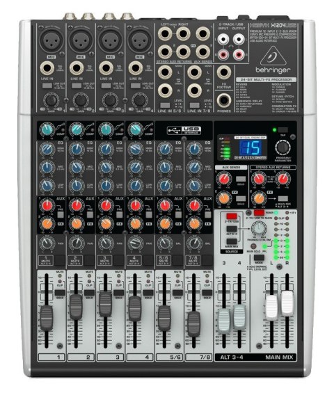 Behringer Xenyx X1204USB mikser audio 12 kan. Szary Behringer Xenyx X1204USB mikser audio 12 kan. Szary