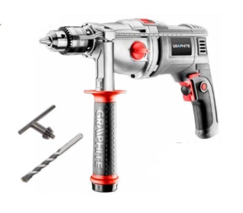 Wiertarka udarowa dwubiegowa 1050W,uchwyt kluczykowy 13 mm, walizka Graphite Wiertarka udarowa dwubiegowa 1050W,uchwyt kluczykowy 13 mm, walizka Graphite