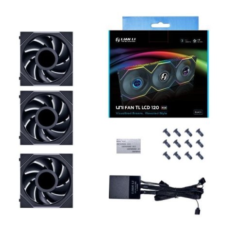 Lian Li UNI FAN TL LCD Obudowa komputera Wentylator 12 cm Czarny Lian Li UNI FAN TL LCD Obudowa komputera Wentylator 12 cm Czarny