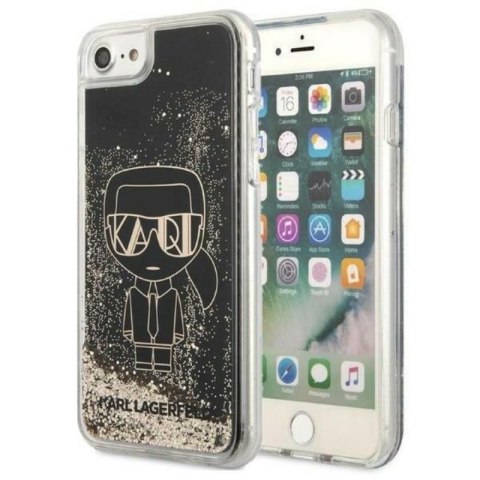 Karl Lagerfeld Liquid Glitter Gatsby - Etui iPhone SE 2022 / SE 2020 / 8 / 7 (czarny) Karl Lagerfeld Liquid Glitter Gatsby - Etui iPhone SE 2022 / SE 2020 / 8 / 7 (czarny)