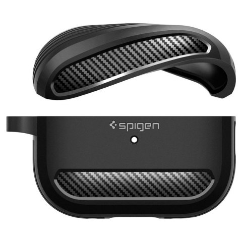 Spigen Rugged Armor - Etui do Apple Airpods Pro 1 / 2 (Czarny)