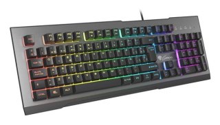 GENESIS Rhod 500 RGB klawiatura Gaming USB QWERTY Hiszpański Czarny, Szary