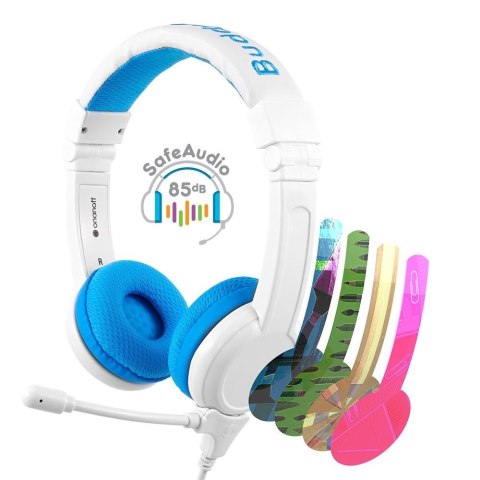 BuddyPhones School+ Zestaw słuchawkowy Przewodowa Opaska na głowę Połączenia/muzyka Niebieski, Biały BuddyPhones School+ Zestaw słuchawkowy Przewodowa Opaska na głowę Połączenia/muzyka Niebieski, Biały