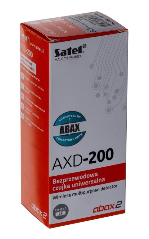 Bezprzewodowa czujka uniwersalna SATEL AXD-200 Bezprzewodowa czujka uniwersalna SATEL AXD-200