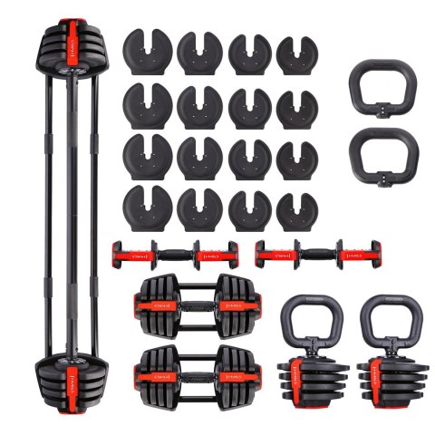 Zestaw regulowanych sztangielek HMS SGR18 PRO SET 3w1 41 kg