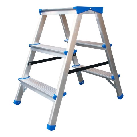 DRABINA, STOŁEK ALUMINIOWY ROZKŁADANY 67CM 2 STOPNIE+PODEST DRABINA, STOŁEK ALUMINIOWY ROZKŁADANY 67CM 2 STOPNIE+PODEST