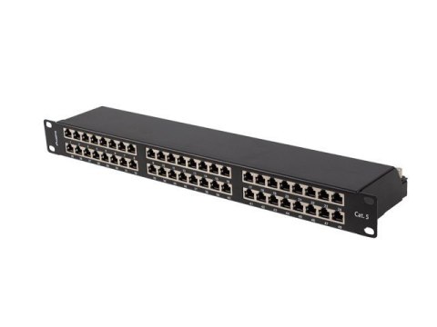 PATCH PANEL 48 PORT 1U 19" KAT.5E FTP EKRANOWANY CZARNY LANBERG PATCH PANEL 48 PORT 1U 19" KAT.5E FTP EKRANOWANY CZARNY LANBERG