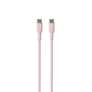 PURO ICON Soft Cable - Kabel USB-C do USB-C 1.5 m (Dusty Pink)