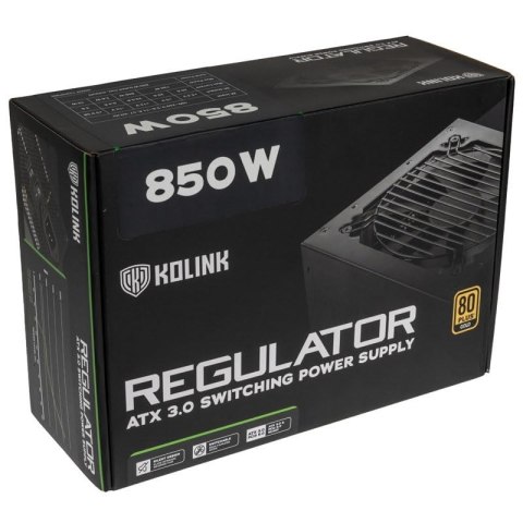 Zasilacz Kolink Regulator 80 PLUS Gold, ATX 3.0, PCIe 5.0, modułowy - 850 W Zasilacz Kolink Regulator 80 PLUS Gold, ATX 3.0, PCIe 5.0, modułowy - 850 W