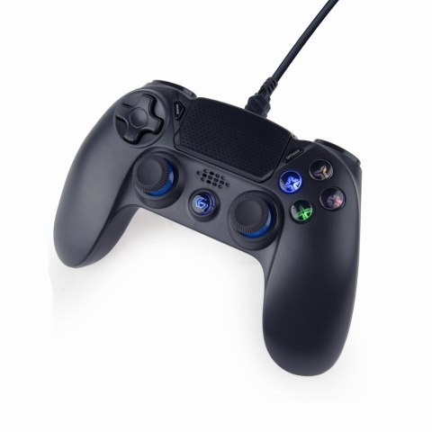 Gembird JPD-PS4U-01 przewodowy gamepad USB PS4/PC, czarny Gembird JPD-PS4U-01 przewodowy gamepad USB PS4/PC, czarny