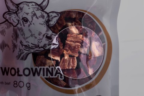 HILTON Treserki mięsne z wołowiną - przysmak dla psa - 80 g HILTON Treserki mięsne z wołowiną - przysmak dla psa - 80 g