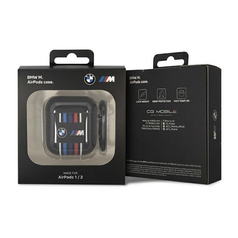 BMW Multiple Colored Lines - Etui AirPods 1/2 gen (Czarny) BMW Multiple Colored Lines - Etui AirPods 1/2 gen (Czarny)