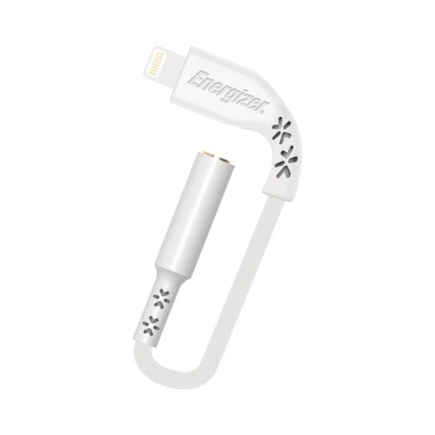 Energizer HardCase - Adapter audio Lightning do jack 3,5 mm certyfikat MFi 11 cm ROW (Biały) dożywotnia gwarancja Energizer HardCase - Adapter audio Lightning do jack 3,5 mm certyfikat MFi 11 cm ROW (Biały) dożywotnia gwarancja