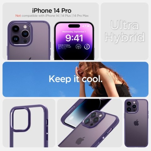 Spigen Ultra Hybrid - Etui do iPhone 14 Pro (Fioletowy)