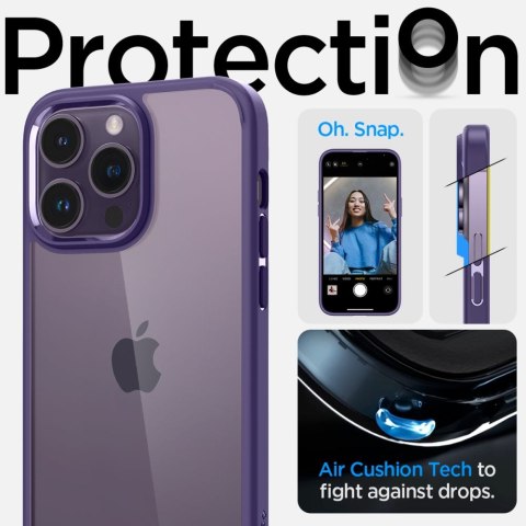 Spigen Ultra Hybrid - Etui do iPhone 14 Pro (Fioletowy)